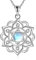 YAFEINI Lotus Kette 925 Sterling Silber Mondstein Lotus Anhänger Halskette Yoga Lotus Schmuck Geschenke für Damen
