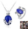HJYZY 12 Stück The Vampire Diaries Daywalking Katherine Sapphire Crystal Anhänger Halsketten Aufkleber Elena Sapphire Crystal Daylight Ring Ring Set für Fans
