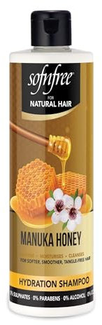 Manuka Honig & Avocado, sulfatfreies feuchtigkeitsspendendes Shampoo für Locken – Wellen – schützende Styles, 350 ml