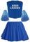The Dragons Den Lustiges Cheerleader-Bierführer-Kostüm für Herren, Junggesellenabschied, Blau, Größe L - XL