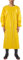 SUJAN Low temperature resistant long-sleeved apron food aquatic TPU waterproof oil-proof long sleeves slaughter house Gown, Light Yellow, L Length: 51.96in (132cm)