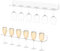 Hexsonhoma Champagne Wall Holder for Party 50, Clear Acrylic Wall Mounted Wine Glass Holder, Under Cabinet Wine Glass Holder Rack (6 Glasses 2 Pack)