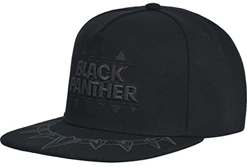 Concept One Unisex-Erwachsene Marvel Black Panther, Krallenhalskette mit Flacher Krempe Baseballkappe, Schwarz, Einheitsgröße
