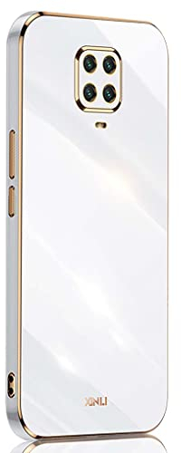 SEAHAI Funda para Xiaomi Redmi Note 9S / Redmi Note 9 Pro, Galvanoplastia de Diseño de Phnom Penh Elegante Delgada a Prueba de Golpes TPU de Goma Suave Carcasa de Silicona Colorida, Blanco