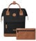 CABAIA - Sac à Dos Adventurer Cologne Medium 18L - Déperlant - Compartiment Ordinateur Portable 13 - 2 Poches - Certifié Vegan - Sac Voyage, Affaires, École pour Homme et Femme - Noir