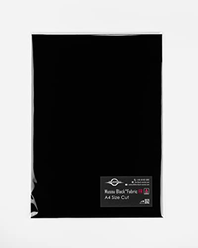 Musou Black Fabric FR (Schwärzeste feuerfester Stoff der Welt, Zertifiziert nach EU, US und CAN Standards) (A4)