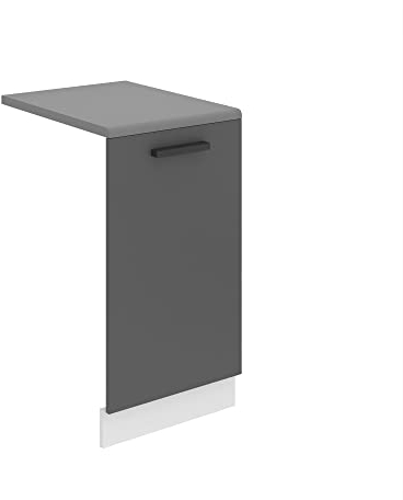 Belini Frontblende für Geschirrspüler PZ. Frontblende Geschirrspüler 45 cm Breite. Frontplatte für Spülmaschine mit Griff, Silber matt