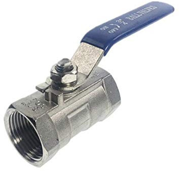 CELIKA Raccordi Idraulici, valvola a Sfera, Porte Riduttore Femmina L-AY 1/4 1 Pollice BSP Valvola a Sfera Monopezzo in Acciaio Inossidabile 304 AY (Specifica : DN32) (Size : DN40)