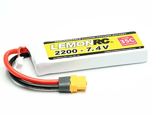 Pichler LemonRC Modellbau-Akkupack (LiPo) 7.4 V 2200 mAh, 2 Zellen, 35 C, Softcase, XT60, Gelb