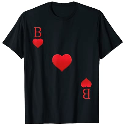Spielkarte Herz Bube Poker Karten Fasching Karneval Kostüm T-Shirt