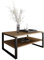 Design Möbel Beistelltisch Couchtisch Rechteckig Wohnzimmertisch Kaffeetisch Modern Sofatisch Tischplatte Tisch mit unterer Ablage Beine aus Metall Industrieller Stil Basic (Lancelot Eiche)