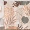 Hnmdmyi Tenda da doccia Boho 180x200, Foglie astratte pianta beige tenda da bagno metà secolo moderno geometrico minimalista arte estetica impermeabile poliestere tessuto lavabile tenda da bagno