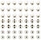 CEEYSEE 100 Pezzi (50 set) Viti Per Rilegatura M5x5mm Viti Chicago Vite a Testa Piatta Rivetti Vite Viti Rilegatura Kit Per Decorazione in Pelle, Album e Fai Da Te (M5 x 5mm)