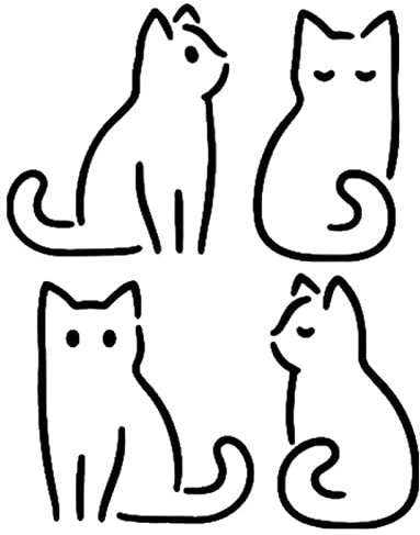 Teksome Decalcomania per auto a forma di gatto, gatti per vetro, adesivi per auto, gatti per camion, decalcomanie per finestrini posteriori, e durevole per finestrino, moto