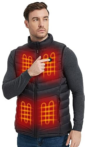 Women's Heated Gilet Electric USB 8 Heating Zones Gilet Lightweight Heated Vest for Outdoor Snow Skiing, Not Battery