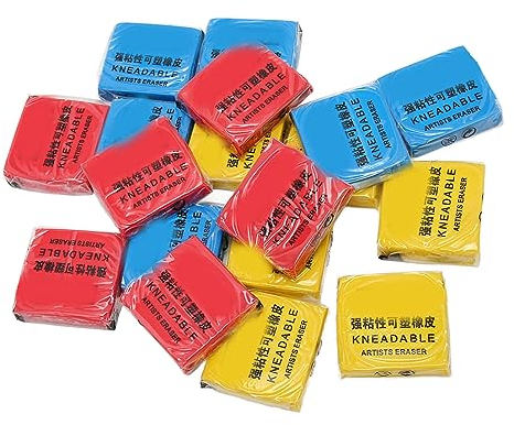 Professionelle Geknetete Radiergummis, Set mit 18 Stark Haftenden und Formbaren Radiergummis, für Künstler und Zeichnungen. Genießen Sie Saubere und Präzise Korrekturen