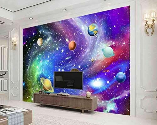 Fototapete 3D Tapete Universum Sternenhimmel Sonnensystem Tapeten Vliestapete Wandbilder XXL Wanddeko Wandtapete -320780 430x300cm