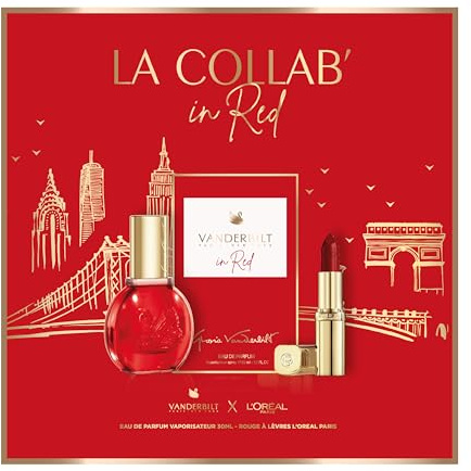L'Oréal Paris Coffret In Red Eau de Parfum Femme Rose Bergamote Vanille | Fragrance élégante féminine, Empreinte délicate envoûtante, Notes de fond vanille, Affirme indépendance personnalité