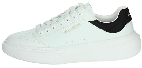 Skechers Men's Cordova Classic Lighto Sneaker, White Duraleather/Suede/Black Trim, 9 UK
