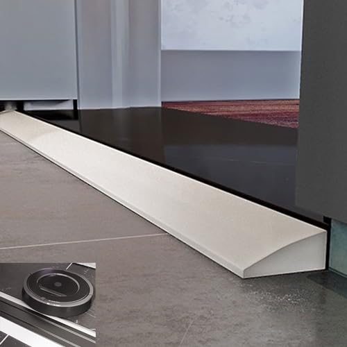 Türschwellenrampe Gummi 3cm Hoch Rampe Rollstuhl Türschwelle Kletterhilfe For Doors, Bathrooms, Supermarkets, Garage Entrances, Cuttable (Color :Schwarz Weiß) ( Color : White , Size : 5*3*100cm )