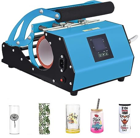 Irfora 110-V-Tumbler-Heißpressmaschine für 11-20-Unzen-Sublimation, gerade, blanko, dünne Trinkbecher, Tassen, Glas, DIY-Becher, Tasse, Wärmeübertragungsdruck mit Temperatur- und Zeiteinstellung