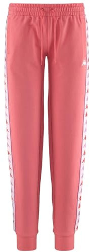 Kappa - Pantaloni Tuta, Donna, Rosa, Cotone, Sport Street, 222 Banda BARNUI 2, Taglia: XS