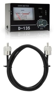 CB RADIO ANTENNA D135 SWR POWER METER + PATCH LEAD 50 CM