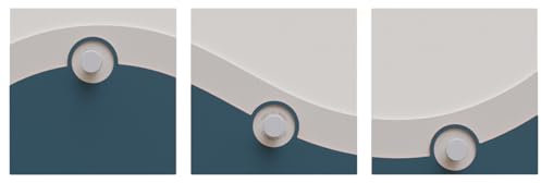 CalleaDesign - Moderne Garderobe für den Eingang Sophia mit 3 Knöpfen, 23x73 cm (Oktan-Sand - Leinen)