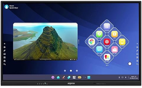 APPROX - Pantalla INTERACTIVA APPTSM86+ 86 - 4K UHD - TÁCTIL -WiFi 2.4/5GHZ - Bluetooth- Android 11