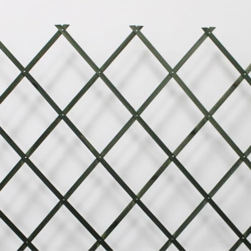 Celosía Extensible de Madera Elegante en Blanco - Decoración Versátil y Duradera para Jardín y Hogar (0,5X1,5M, Verde)