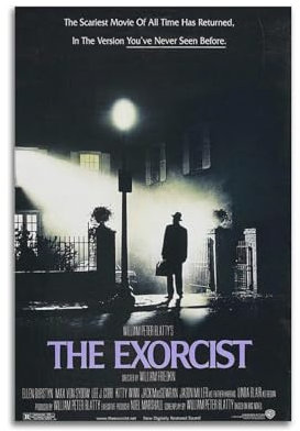 suumyo The Exorcist Poster, Raumdekoration, ästhetisches Poster, künstlerisches Poster für Schlafzimmer, Wohnzimmer, Wände, 30 x 45 cm, ungerahmter Stil