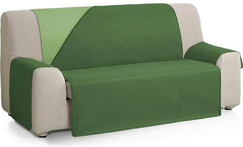 ECOMMERC3 Wende-Sofabezug für 2-Sitzer-Sofa, XL, extraweich und maximale Anpassung, Olivgrün/Flasche
