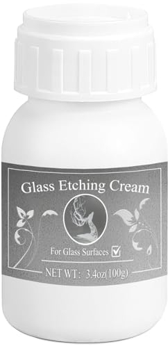 100g etch paste for glass, etch paste can be used on a variety of surfaces, including glass, ceramic, metal, and more. It is perfect for creating custom designs and patterns on your favourite