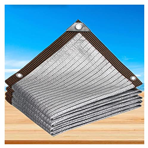 Filet D'ombrage en Papier D'aluminium Filet Protection Solaire 75% Shade Net Résistante UV Adaptée pour Abri de Voiture/Fleurs/Plantes de Serre(Size:1x1.0m/3.3x3.3ft)