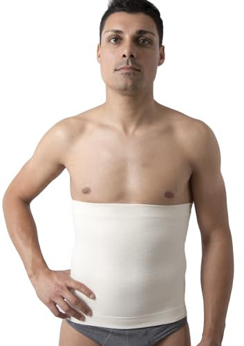 Beman - 560 Bauchgurt für Damen und Herren aus Merinowolle, ThermoGurt, Bauchwärmer, elastisches Lendenwirbelband, Rückenunterstützung, Höhe 31 cm (XXXL)