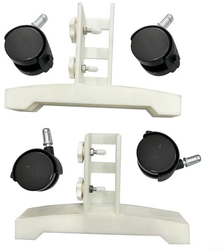 Feegow Pieds pour chauffage infrarouge – Support mobile – Rotation à 360°, pieds de radiateur – 2 supports de pied pour chauffage infrarouge (blanc)