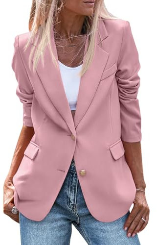 Veste Femme Chic Veste Vintage Blazer Femme Rouge Rose M