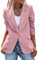 Veste Femme Chic Veste Vintage Blazer Femme Rouge Rose M