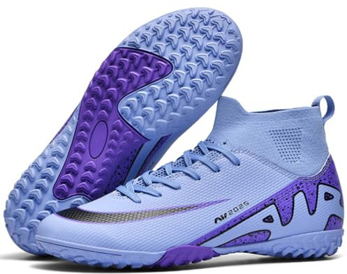 Kmrlofiy Botas de Fútbol Hombre Zapatillas De Fútbol Profesionales Spike Aire Libre Zapatos de Fútbol Atletismo Training Calzado de Fútbol Hombre Niños (AG-M4, 39EU)