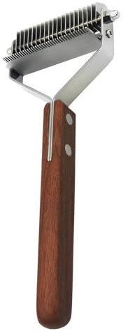 Katzen Bürste, Regerly 1 Stück Hundebürste 2 In1 Unterwollbürste Professionelle Hundebürste Unterwolle Oder Unterfellbürste Katze Edelstahl Hundekamm Haare Sanft Und Genau Entfernen für Mittelgroße Bi