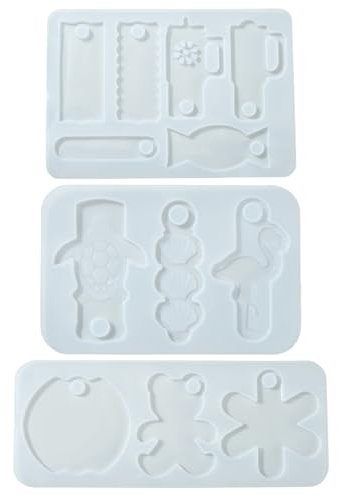 UR URLIFEHALL Lot de 3 moules en résine pour gobelet, gobelet, lèvre, étiquettes nominatives - Moules en silicone pour fabrication de plaques nominatives personnalisées - Porte-clés