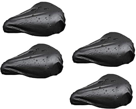 BESPORTBLE 4 Pcs Bike Seat Rain Cover Car Seat Helmet Rain Bike Seat Covers Gel Saddle Cover Cycle Cover Waterproof Bike Cushion Pedal Motorhome Gel Bike Cover Black