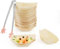 PENCHUAN Lot de 100 bols en bois jetables en bambou - Pour amuse-bouches, apéritifs - Biodégradables - Pour amuse-bouches, saucisses au curry, frites, apéritifs - 8,5 x 6 cm