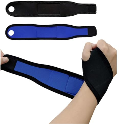 LEMLIN 2 vendajes de muñeca, muñequera con cierre de velcro para deportes y uso diario, vendaje de muñeca para túnel carpiano, alivio del dolor, vendaje de compresión ajustable