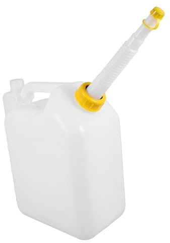 iplusmile 2 Stroke Oil Mixing Bottle with Dispenser Tube for Chainsaw and Lawn Mower 4l Thickened Oil Container for 2-Stroke Engine Fuel Mixing with Nozzle for Brushcutters and Trimmers