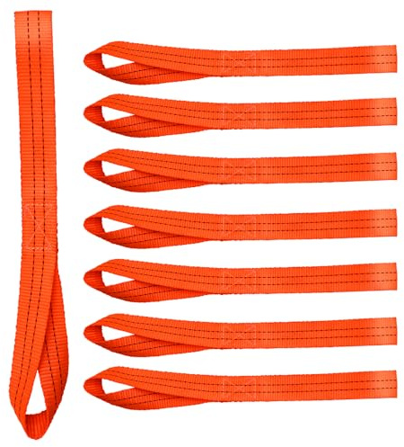 XIANJIA 8 Stücke Zurrschlaufen, Gurtschlaufen 45 X 3.8cm, Zurrschlaufen Motorrad, Gurtschlaufen Für Auto Motorrad Camping Klettern Aufhängung Transport Zurrgurt (2000kg, 2.000 daN)