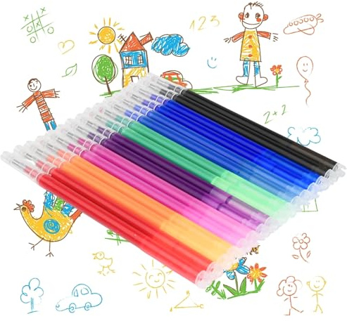 16 Stück Radierbare Ersatzminen 0,7mm, Kompatibel mit Pilot FriXion Ball, Clicker, Slim und Eberhard Faber, 8 leuchtende Farben: Blau, Schwarz, Rot, Grün, Lila, Magenta, Orange, Hellblau