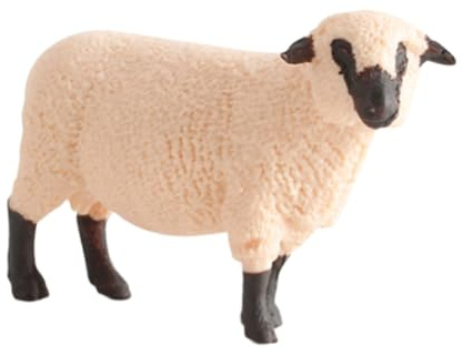 GALPADA Realistisches Schafmodell aus Kunststoff Langlebige Tierfigur für Naturgetreue Schaf Dekoration fürs Zimmer Detailreiche Spielfigur als Geschenk