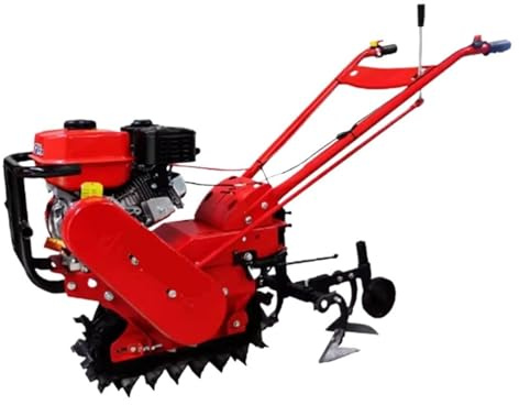 Kleine Pflugmaschine, Grubber, Benzin- Und Dieselmotor, Selbstfahrender Mini-Motorfräse, Kreiselgrubber Leistungsstarker Einsatz(Set B)