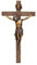 Roman Wandkreuz aus Holz, Bronze, Jesus Christus 62153